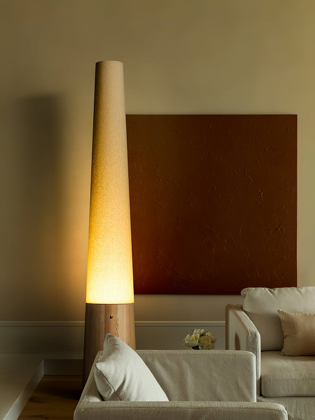 Cone Wooden Floor Lamp