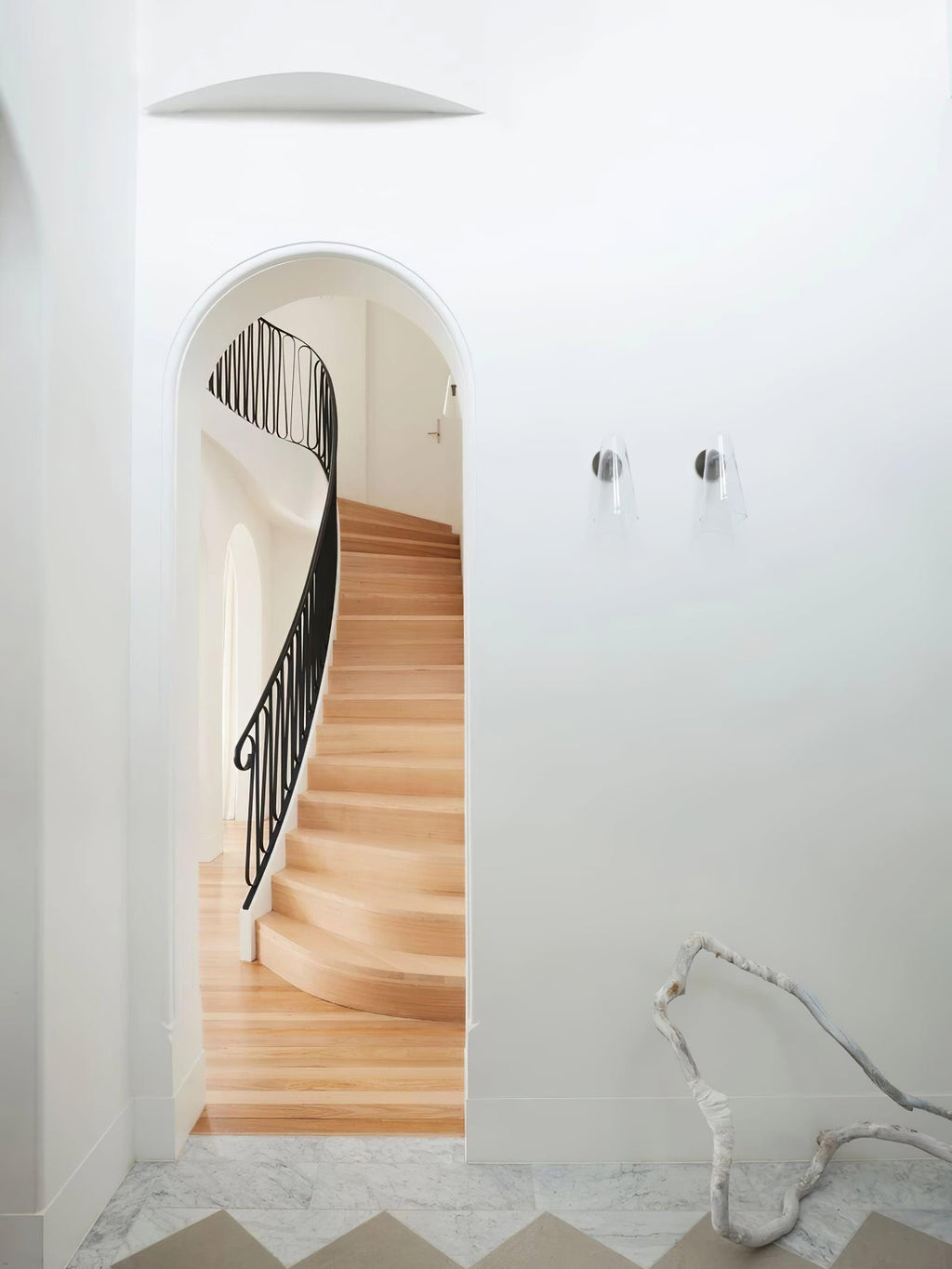 Conical Glass Plug-in Wall Lamp