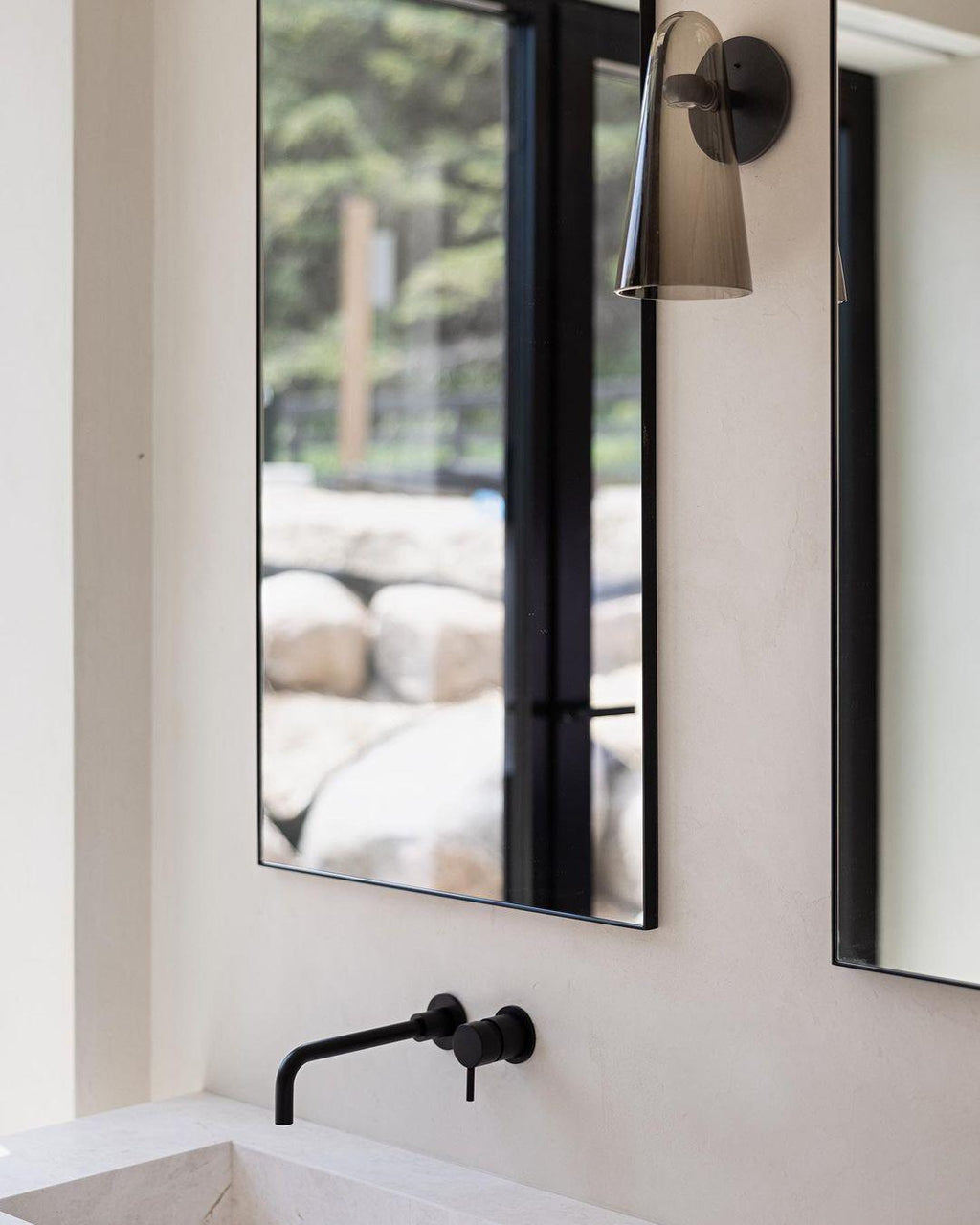 Conical Glass Plug-in Wall Lamp