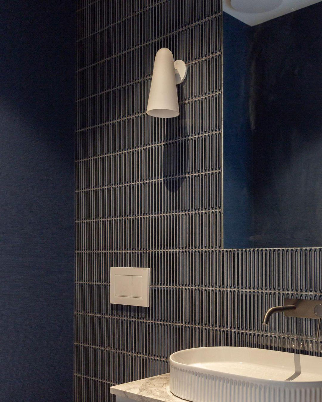 Conical Glass Plug-in Wall Lamp