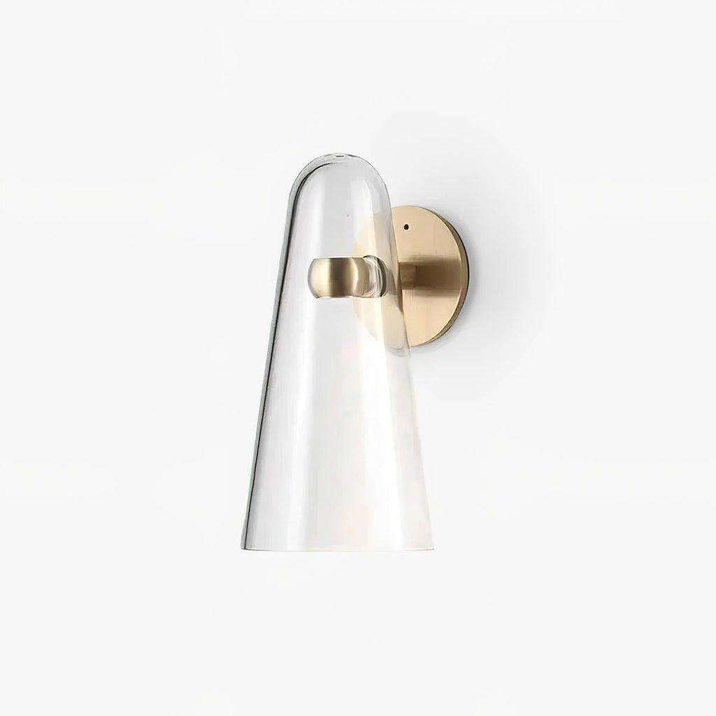 Conical Glass Plug-in Wall Lamp