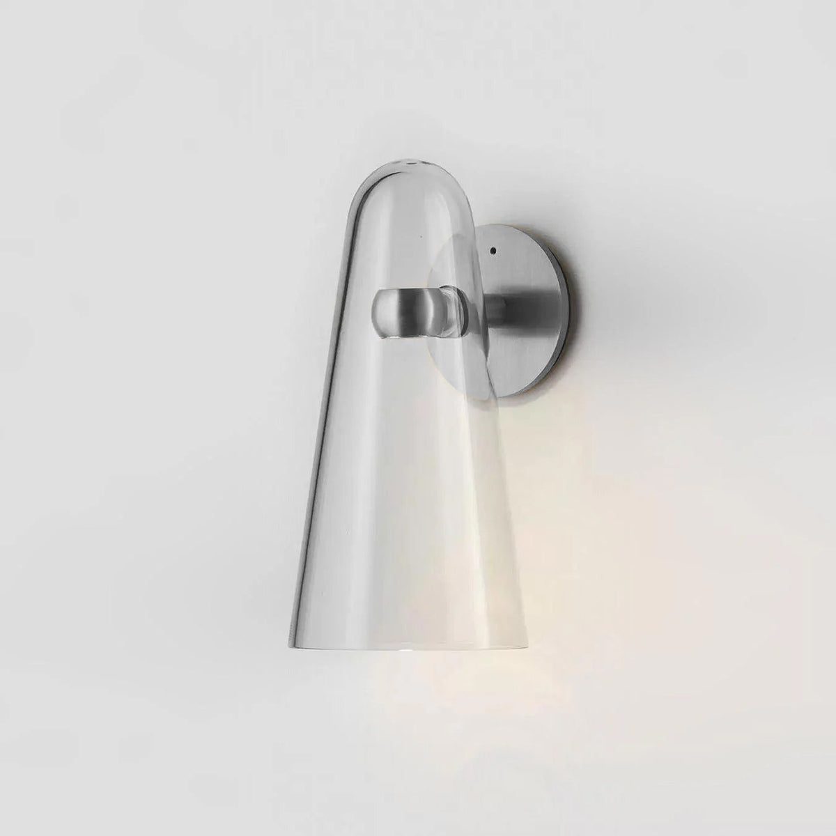 Conical Glass Plug-in Wall Lamp
