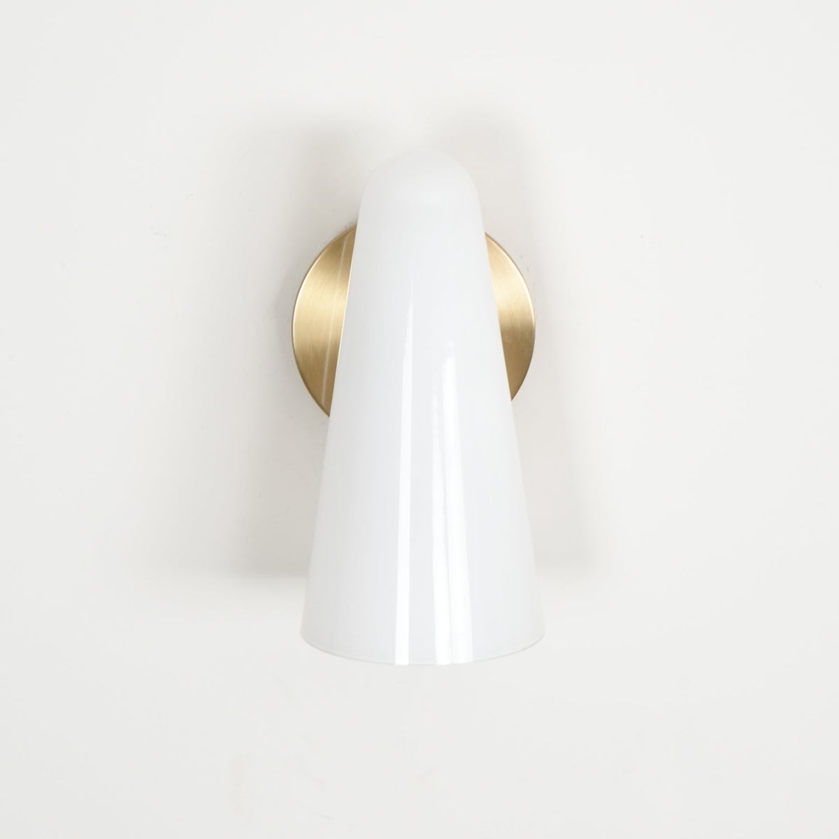 Conical Glass Plug-in Wall Lamp