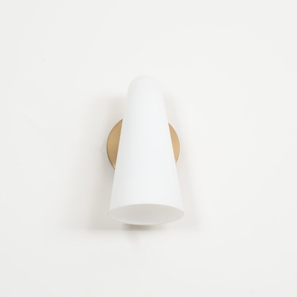 Conical Glass Plug-in Wall Lamp