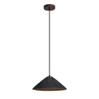 Ceramic Whisper Pendant Lamp ∅ 11.8″ x H 11″ / Dia 30cm x H 11cm / Black Ceramic & Dark Wood Pendant light