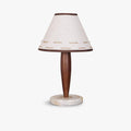 Conical Table Lamp ∅ 9.8″ x H 16.1″ / Dia 25cm x H 41cm / Walnut & White / US plug Table lamp