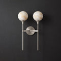 Corviane Alabaster Globe Double Wall Sconce