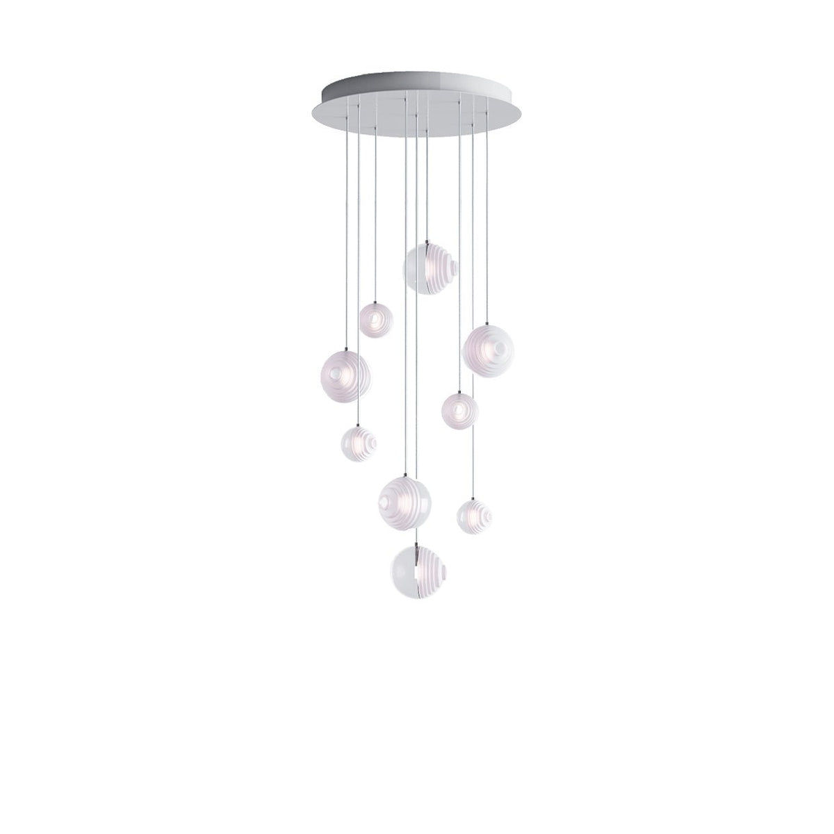 Cosmic Sphere Cascade Chandelier