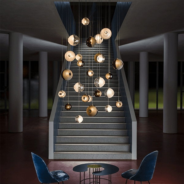 Cosmic Sphere Cascade Chandelier