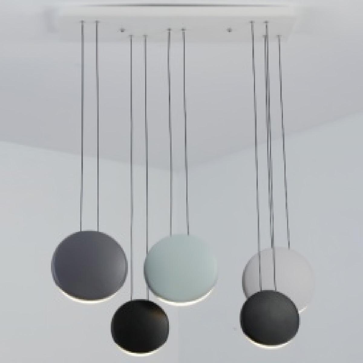 Cosmos Combination Pendant Light 5 lamps A ∅ 7.9″+7.9″+7.9″+6.3″+6.3″ / Dia 20cm + 20cm + 20cm + 16cm + 16cm / Warm