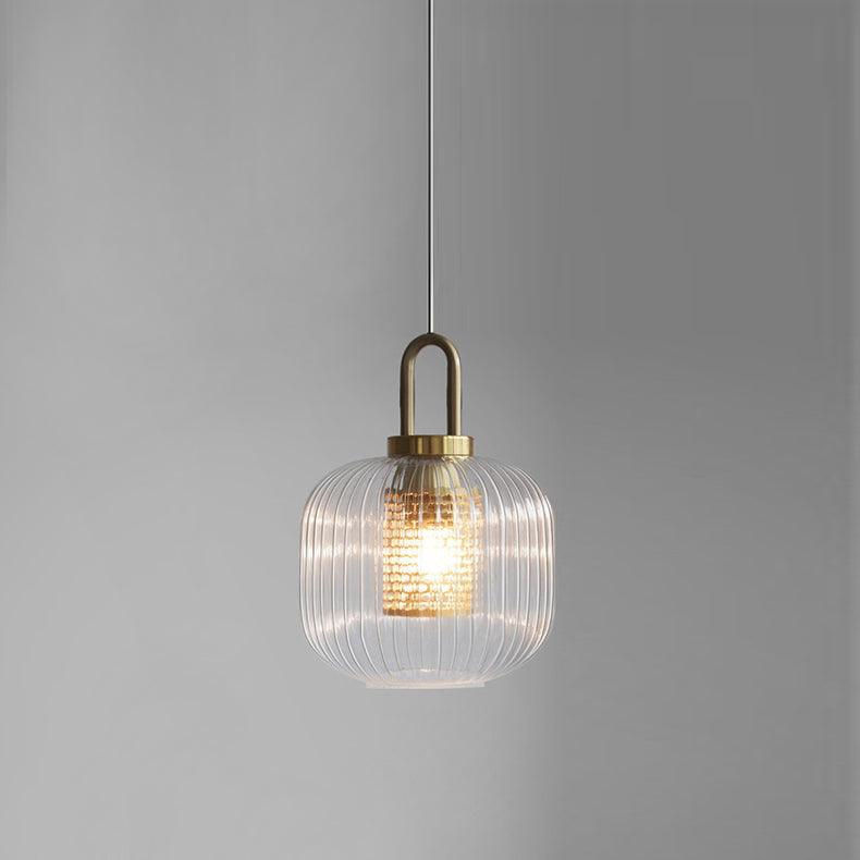 Covent Pendant Light ∅ 7.1″ x H 5.5″ / Dia 18cm x H 14cm / Gold + Clear Pendant light