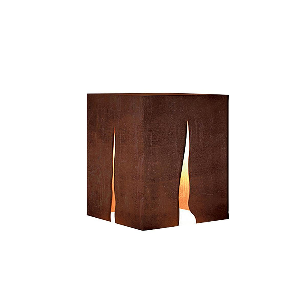 Crack Cube Garden Light ∅ 11.8″ x H 11.8″ / Dia 30cm x H 30cm / Rust Color / Warm Light Table lamp