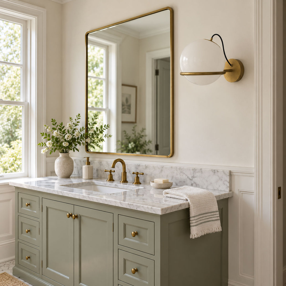 Cradled Globe Wall Sconce