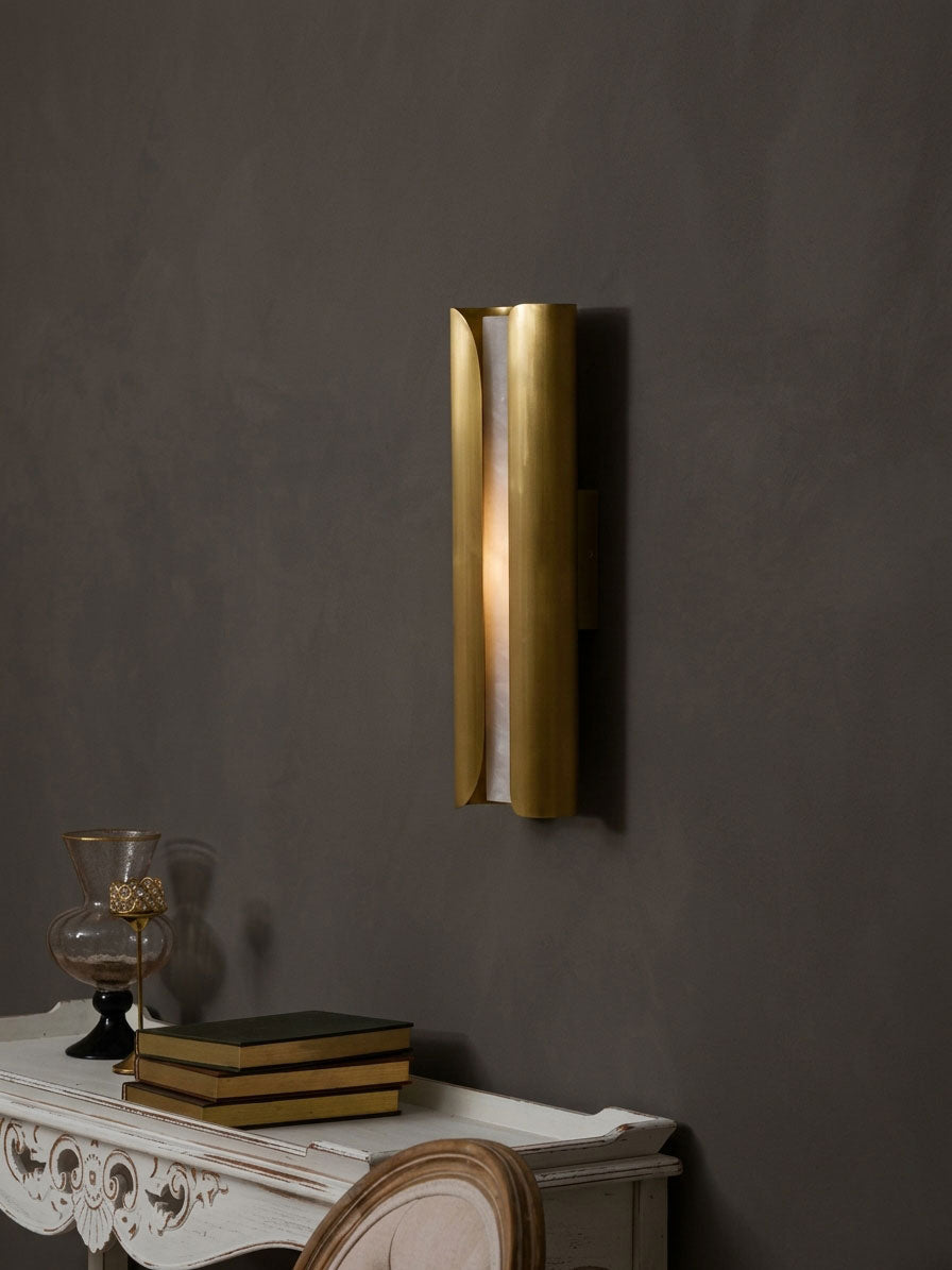 Cradled Alabaster Sconce