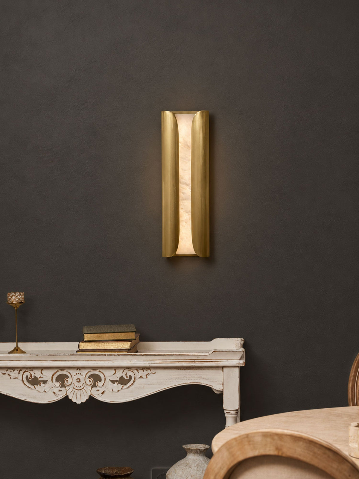 Cradled Alabaster Sconce