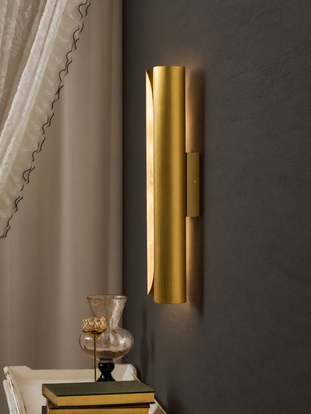 Cradled Alabaster Sconce