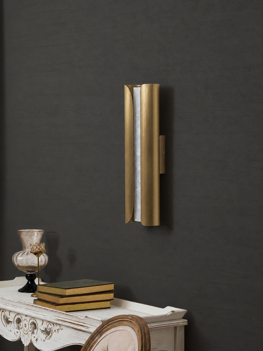 Cradled Alabaster Sconce