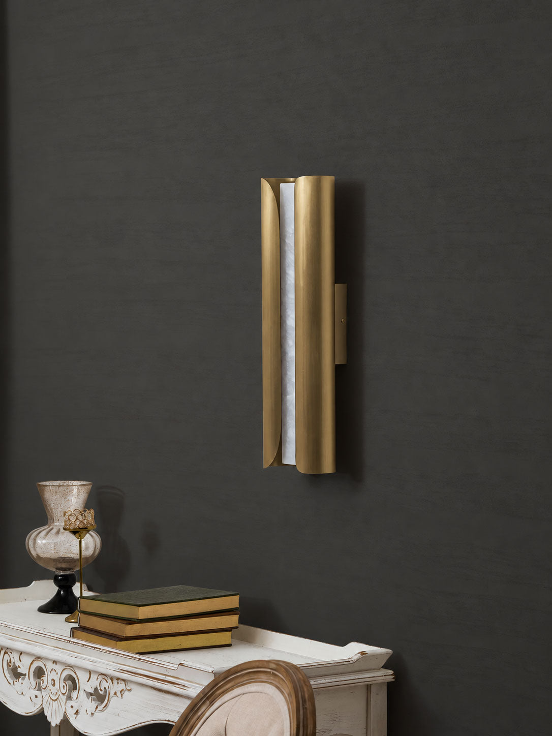 Cradled Alabaster Sconce