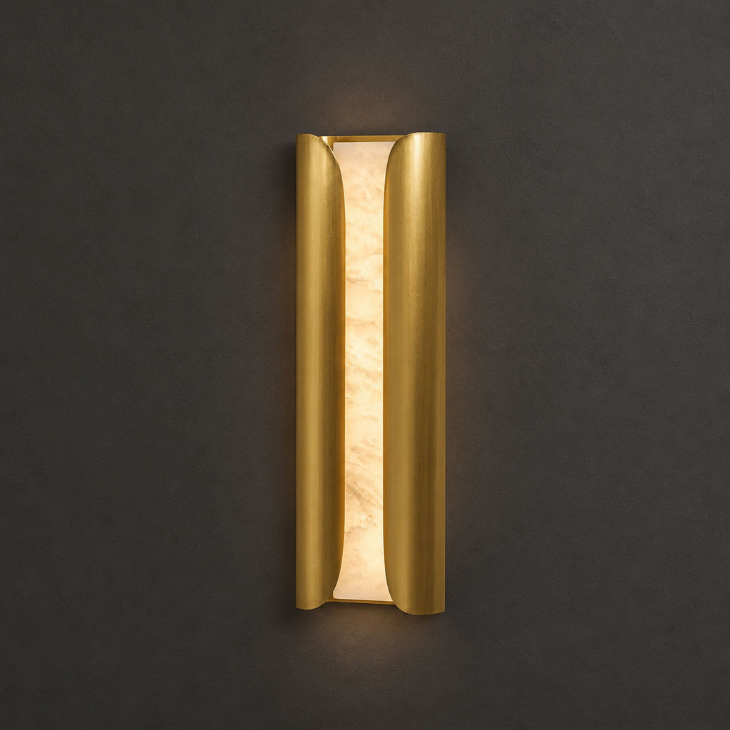 Cradled Alabaster Sconce