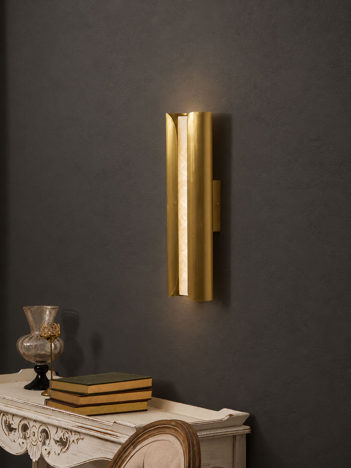 Cradled Alabaster Sconce