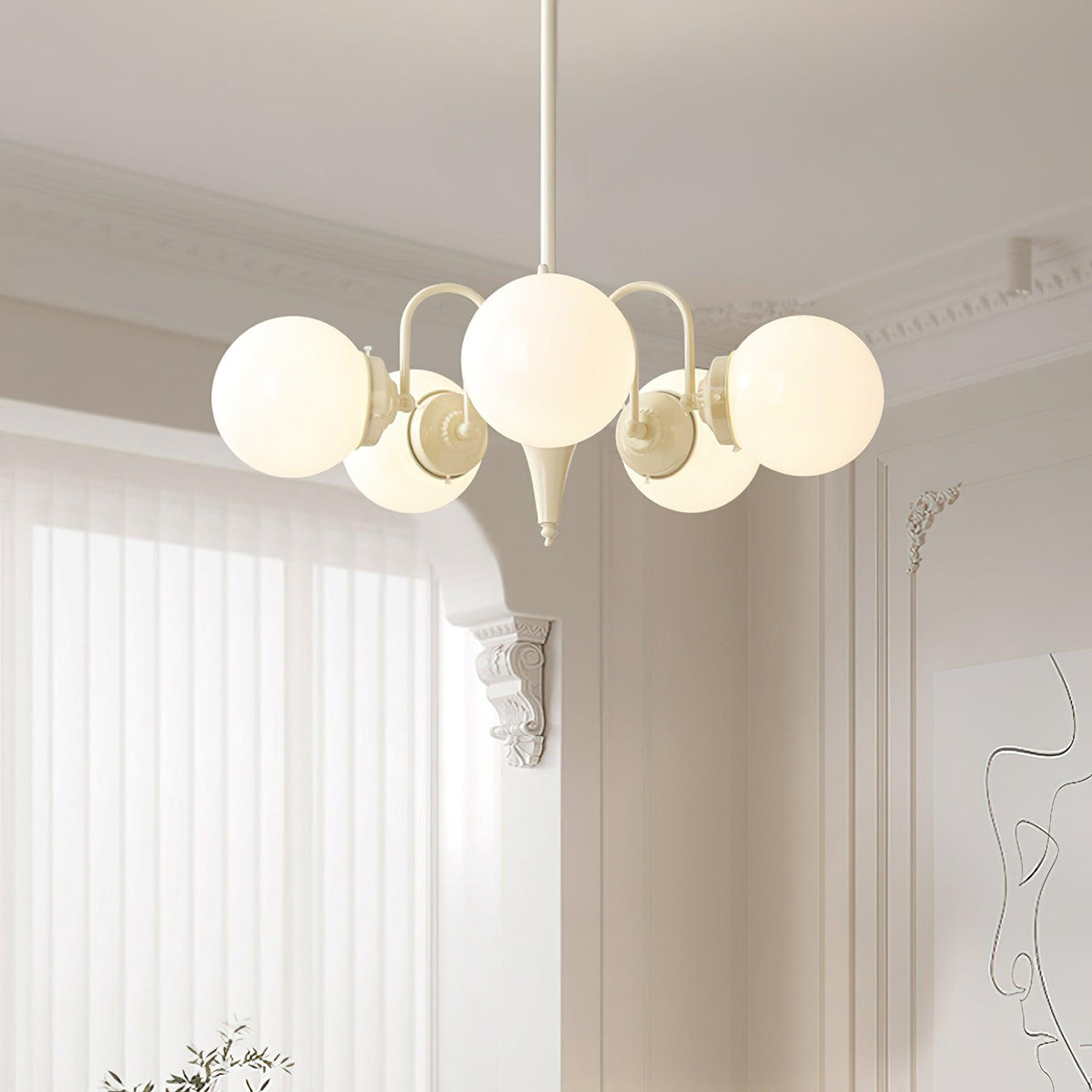 Cream Ball Chandelier Chandelier