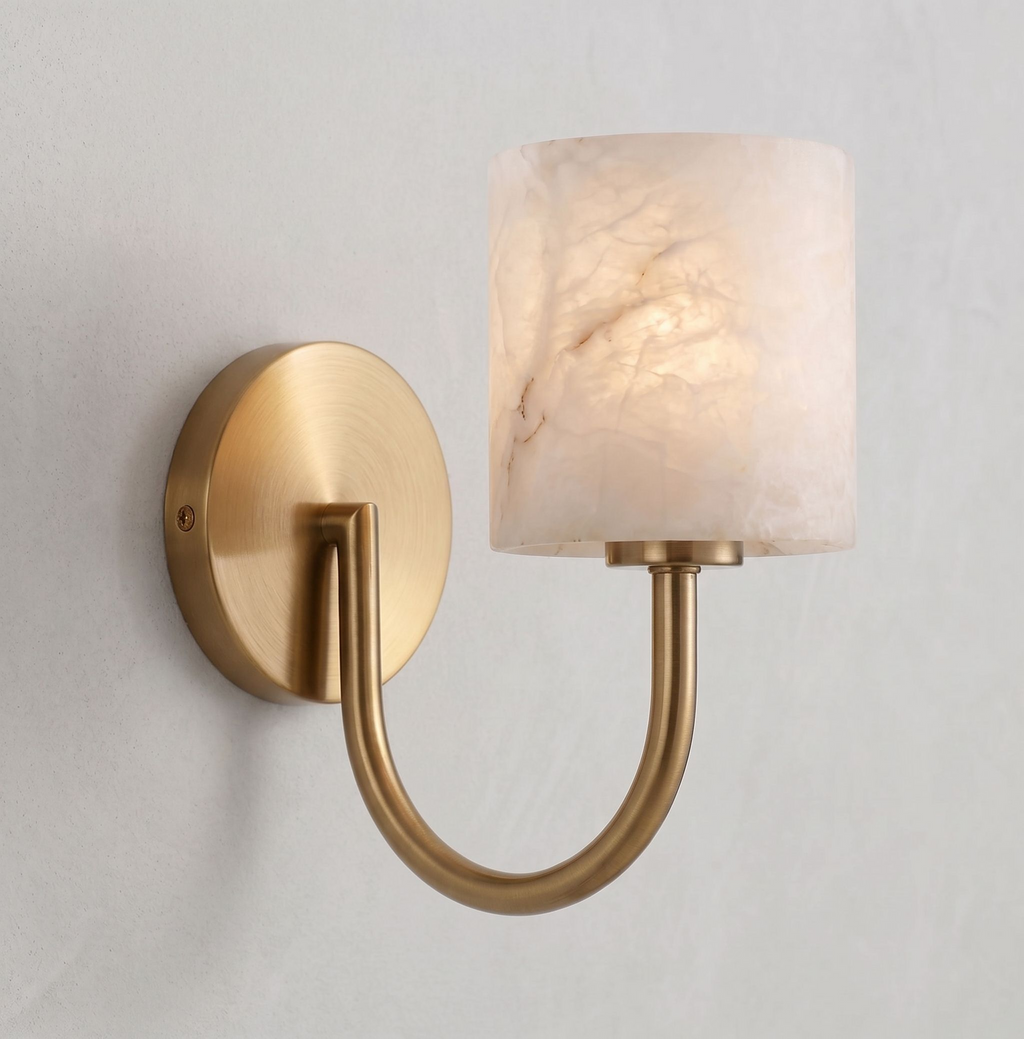 Crook Alabaster Wall Sconce