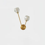 Crystal Branch Wall Light L 14.2″ x H 16.1″ / L 36cm x H 41cm / Brass & Clear Crystal Glass Wall lamp