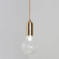 Crystal Bulb LED Pendant Lamp ? 3.94″ x H 7.9″ / Dia 10cm x H 20cm / Brass & Clear Pendant light
