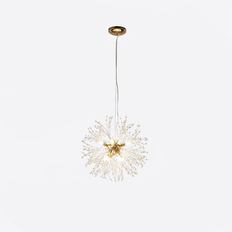 Crystal Dandelion Chandelier 9heads ∅ 19.7″ / Dia 50cm / Gold Chandelier