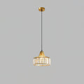 Crystal Drum Pendant Lamp ? 9.8″ x H 9″ / Dia 25cm x H 23cm / Gold & Clear Pendant light