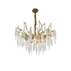 Crystal Icicles Branch Brass Chandelier ? 31.5″ x H 19.7″ / Dia 80cm x H 50cm / Brass & Clear crystal Chandelier