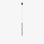 Crystal LED Pendant Lamp Crystal upwards ? 3.9″ x H 59″ / Dia 10cm x H 150cm / Black & Clear / Neutral Light Pendant