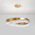 Crystal Sticks Chandelier ∅ 15.7″ x H 9.8″ / Dia 40cm x H 25cm / Copper plated + Clear / Warm Light Chandelier