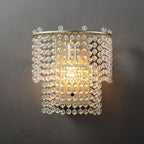 Crystal Waterfall Wall Light W 9.3″ x D 5.7″ x H 13.4″ / W 23.5cm x D 14.5cm x H 34cm / Gold + Clear Wall lamp