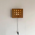 Cubiform Constellation Wall Lamp W 9.8″ x H 8.5″ / W 25cm x H 21.5cm / Cherry wood color / US Plug Wall lamp