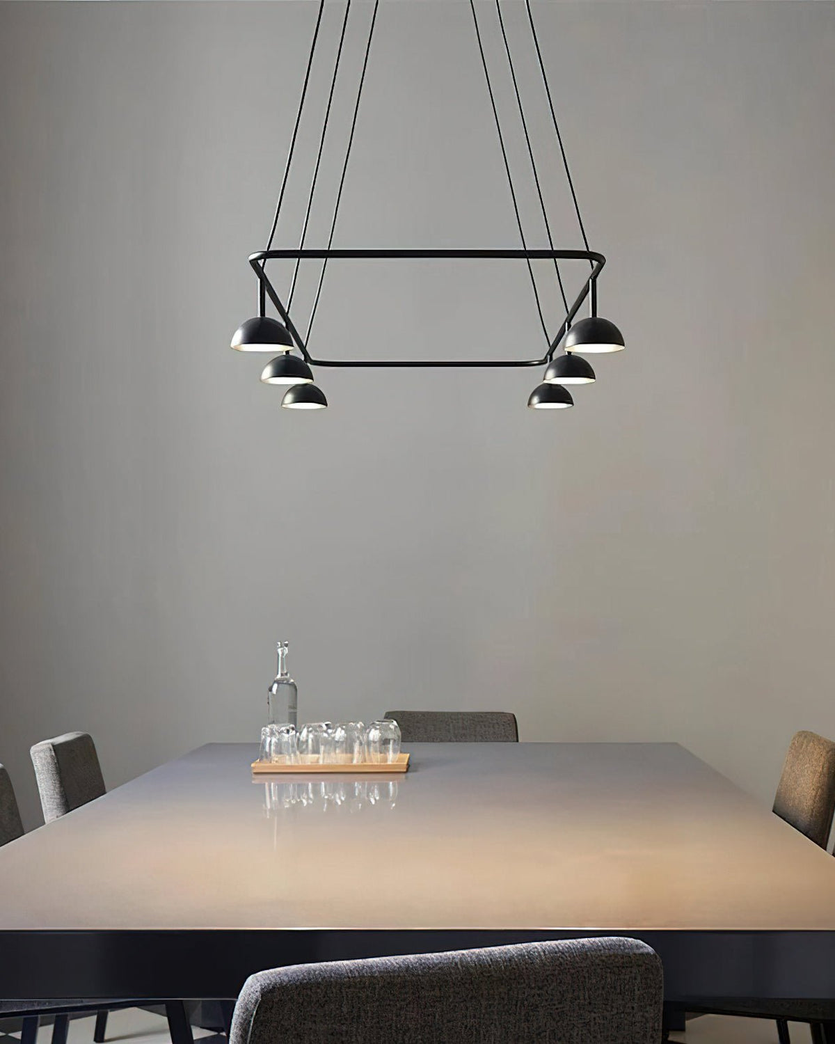 Cupolina Chandelier ∅ 47.2″ x H 5.1’’ / Black / Warm Light Chandelier
