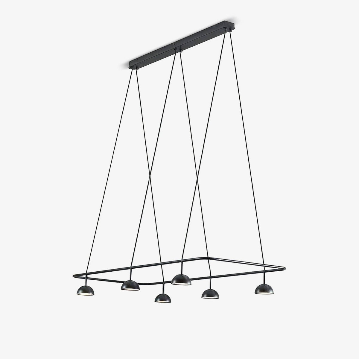 Cupolina Chandelier ∅ 47.2″ x H 5.1’’ / Black / Warm Light Chandelier