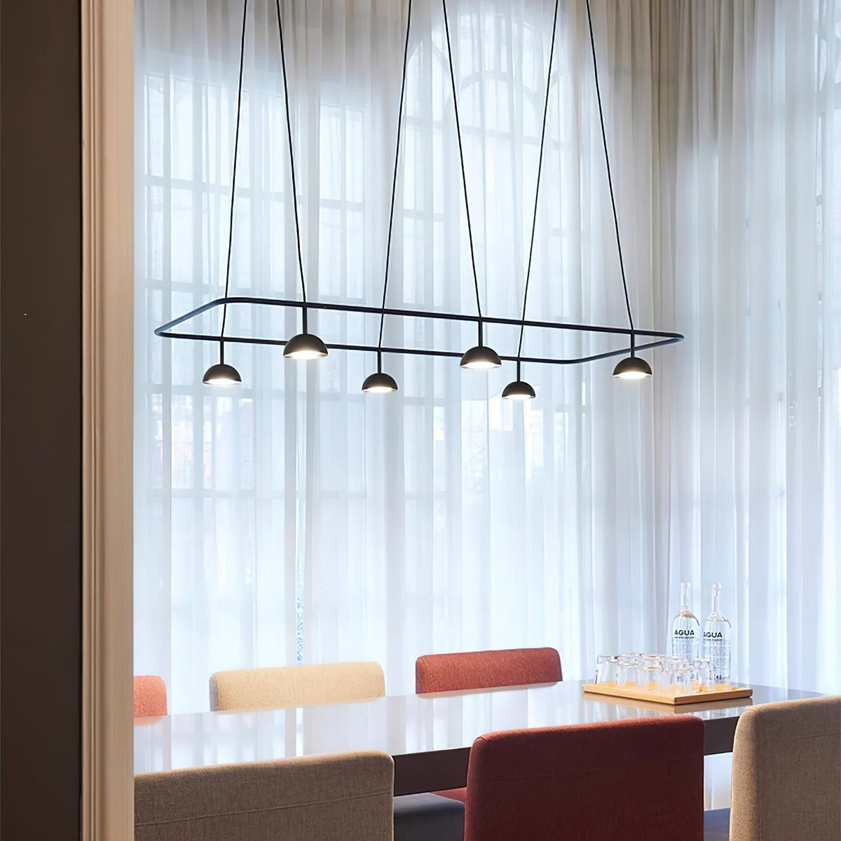 Cupolina Chandelier ∅ 47.2″ x H 5.1’’ / Black / Warm Light Chandelier