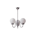 Curved Arm Chrome Globe Chandelier