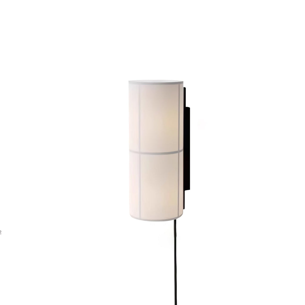 Cylinder Fabric Wall Lamp ∅ 4.7″ x H 11.8″ / Dia 12cm x H 30cm / White / US Plug Wall lamp