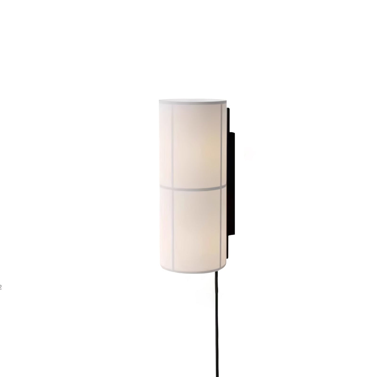 Cylinder Fabric Wall Lamp ∅ 4.7″ x H 11.8″ / Dia 12cm x H 30cm / White / US Plug Wall lamp