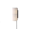 Cylinder Fabric Plug-in Wall Lamp ? 4.7″ x H 11.8″ / Dia 12cm x H 30cm / White / US Plug 1001 Wall lamp