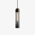 Cylindrical Glass Pendant Light Dia 10cm x H 40cm / ∅ 3.9″ x H 15.7″ / Smoky Gray Pendant light