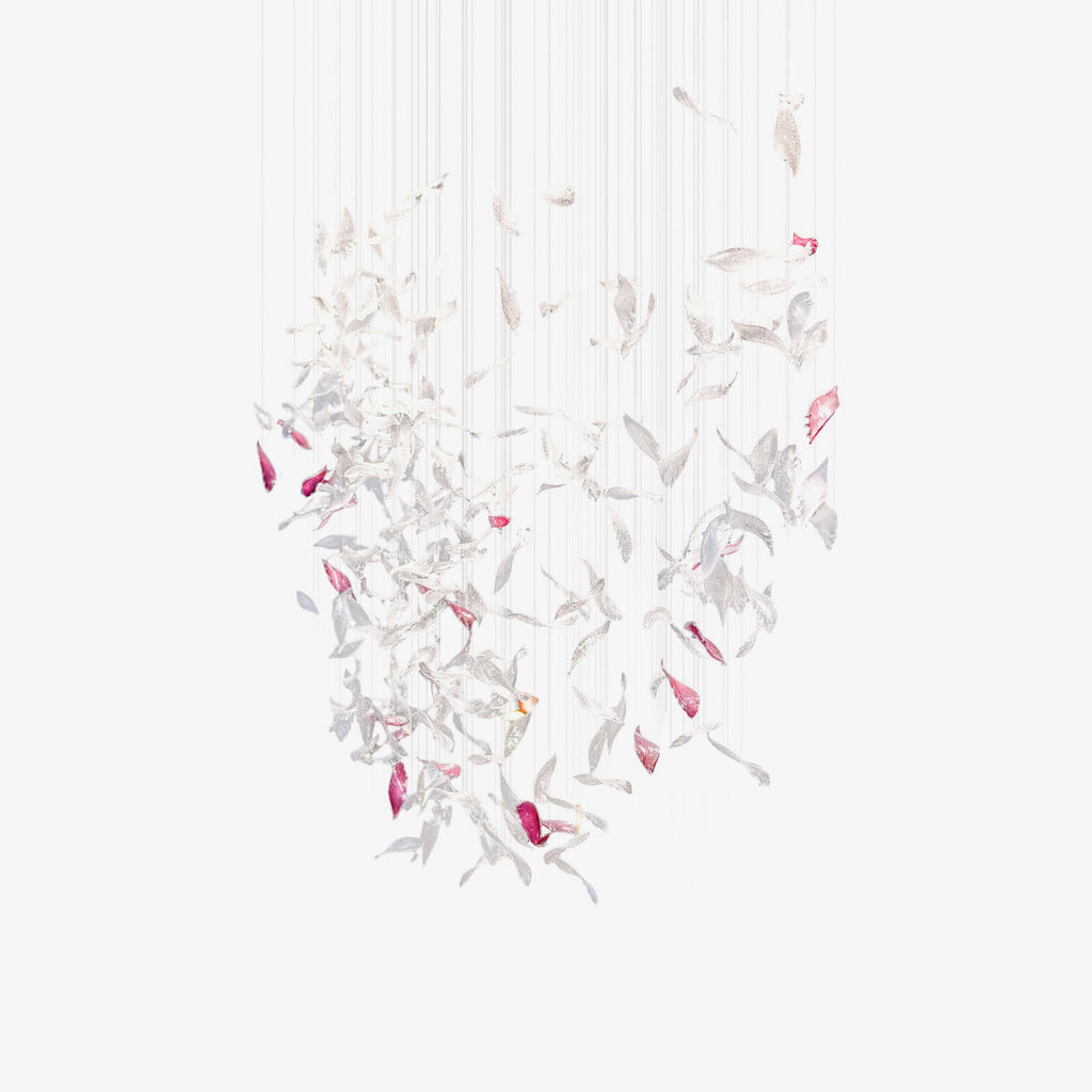 Flying Glass Feather Chandelier Chandelier
