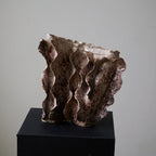 Rippled Clay Table Lamp