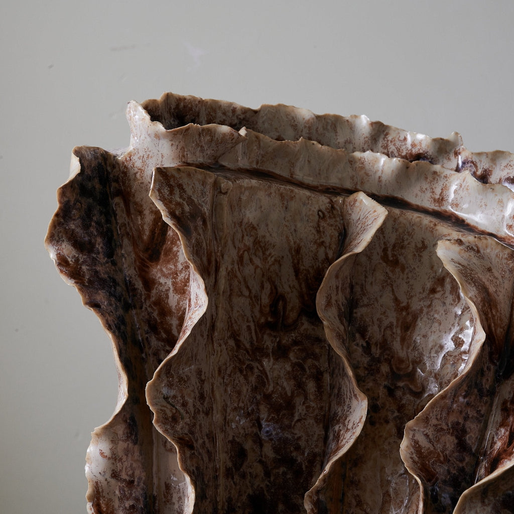 Rippled Clay Table Lamp