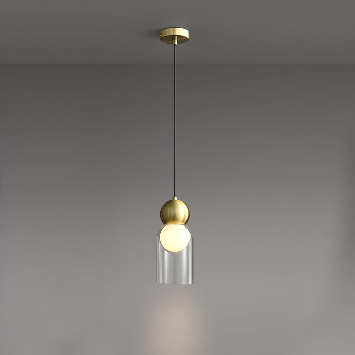 Dani Brass Pendant Lamp ∅ 3.9″ x H 9.1″ / Dia 10cm x H 23cm / Brass Pendant light