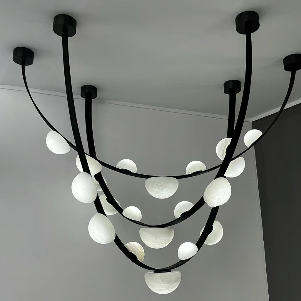 Dew Drops Alabaster Chandelier Chandelier
