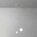 Balance Glass Pendant Lamp ∅ 13.4″ x H 11″ / Dia 34cm x H 28cm / Gold & White Pendant light