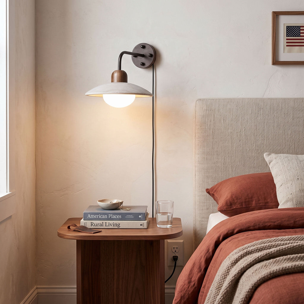 Dome Arm Plug-in Wall Lamp